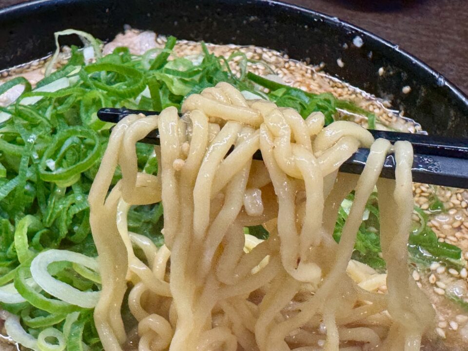 「来来亭 下郡店」味噌ラーメン・ネギの量多め