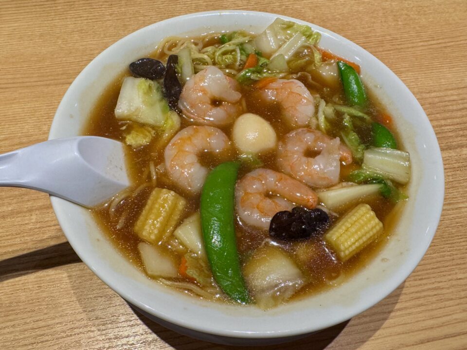 「丸源ラーメン」海老五目そば