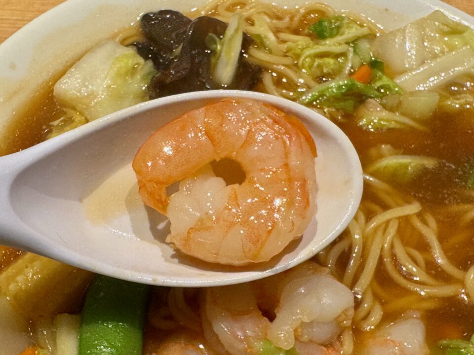 「丸源ラーメン」海老五目そば