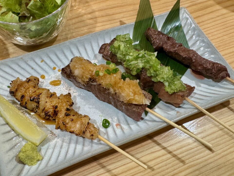 「和食ダイニング 牛串堂 大分高城店」牛串四種定食