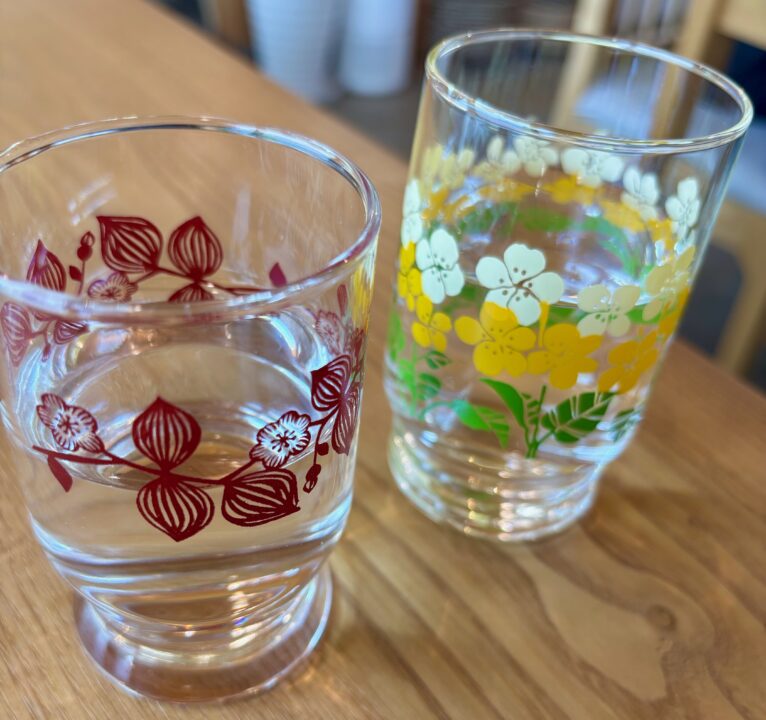 「ときのま かふぇ」グラス