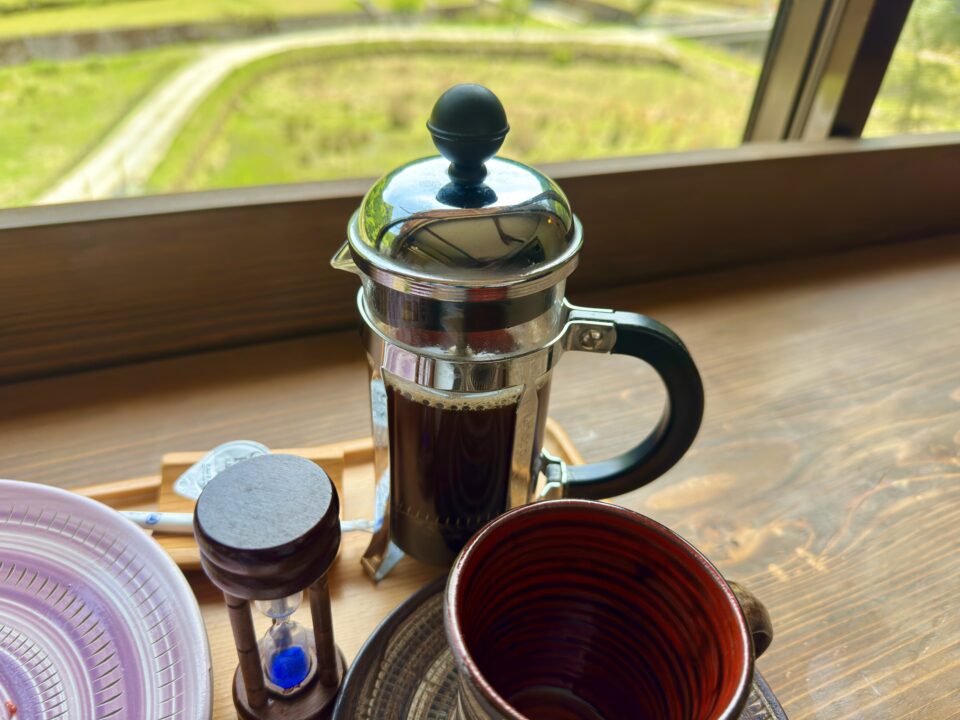 「ほたるの雫」レモンクリームチーズケーキ&豆岳コーヒー