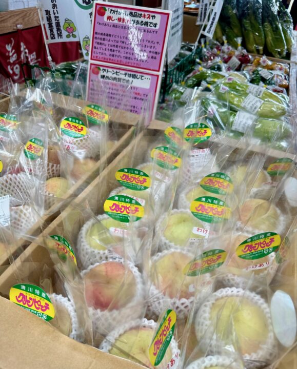 「清川ふるさと物産館 夢市場(道の駅きよかわ)」クリーンピーチ