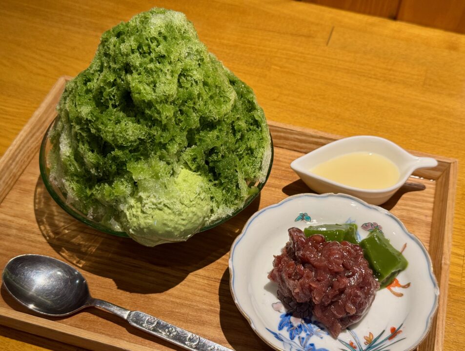 「和カフェ ひめのえん」宇治金時 自家製餡とわらび餅付(アイス付き)