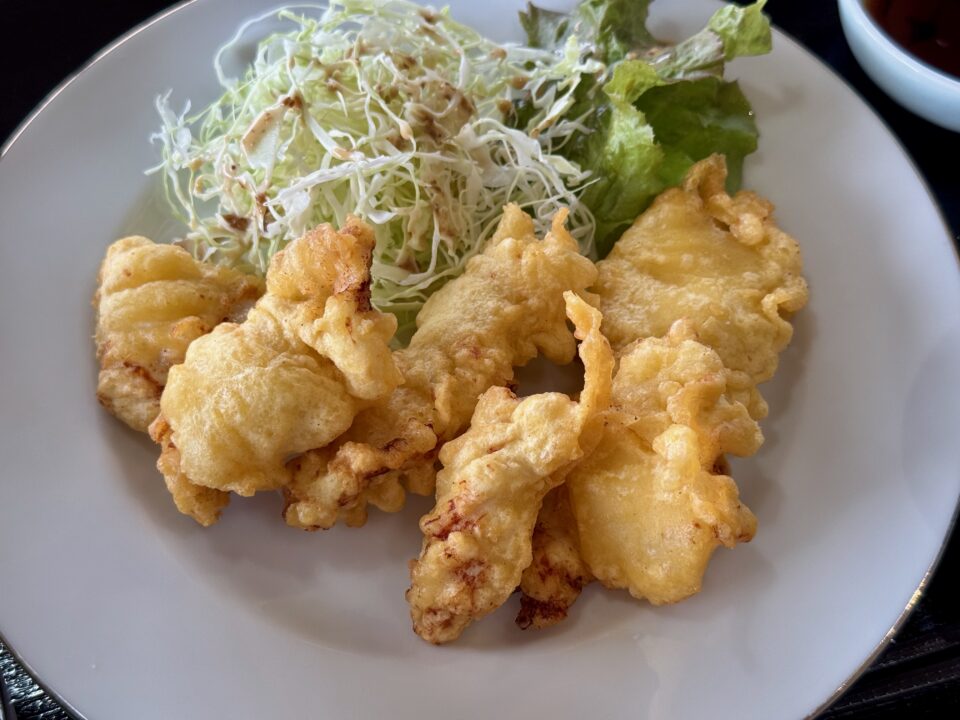 「かぐらちゃや」たけのこ食堂(
とり天定食)