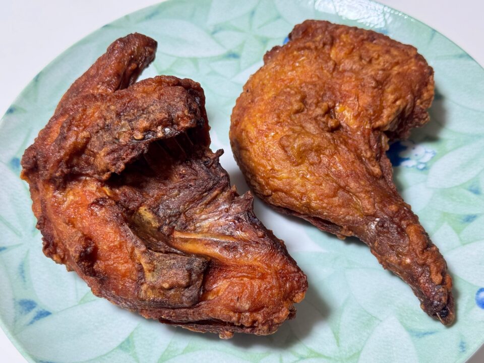 「若どり4分の1からあげ 肉の城南 南大分店」ももと手羽