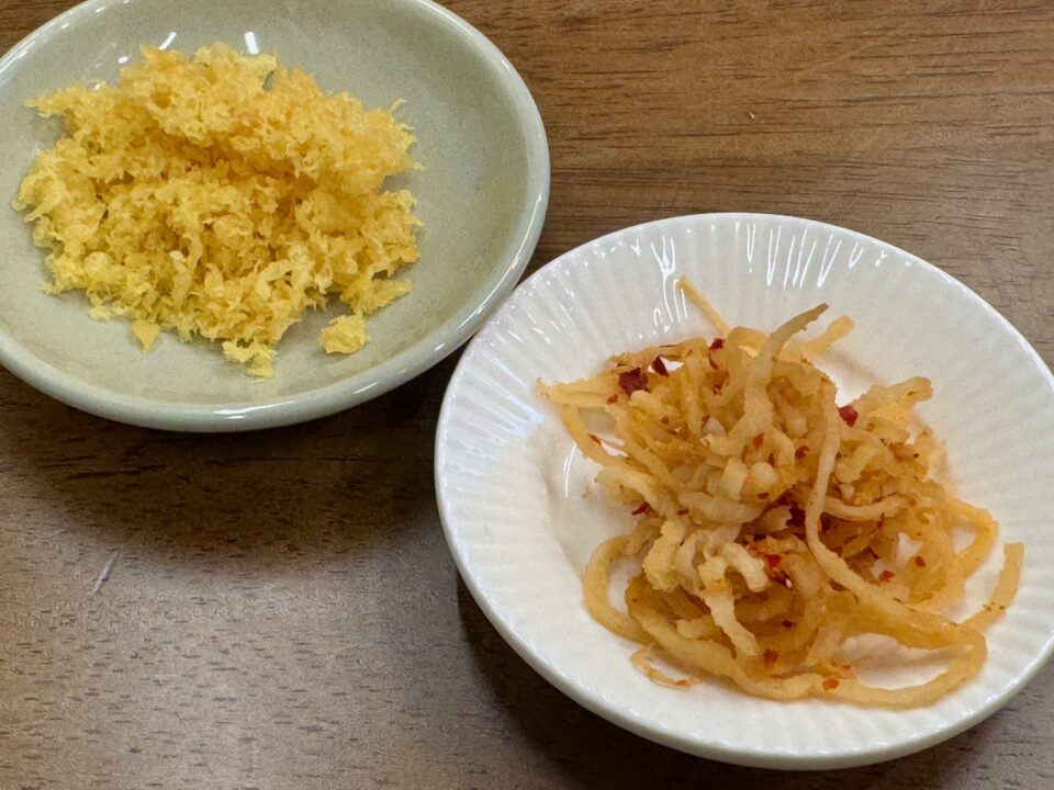 「小倉名物 肉うどんいのうえ 大分店」漬物