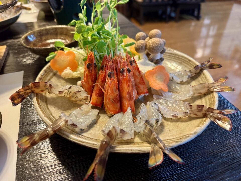 「ペンション野路菊」姫島車えびしゃぶしゃぶフェア