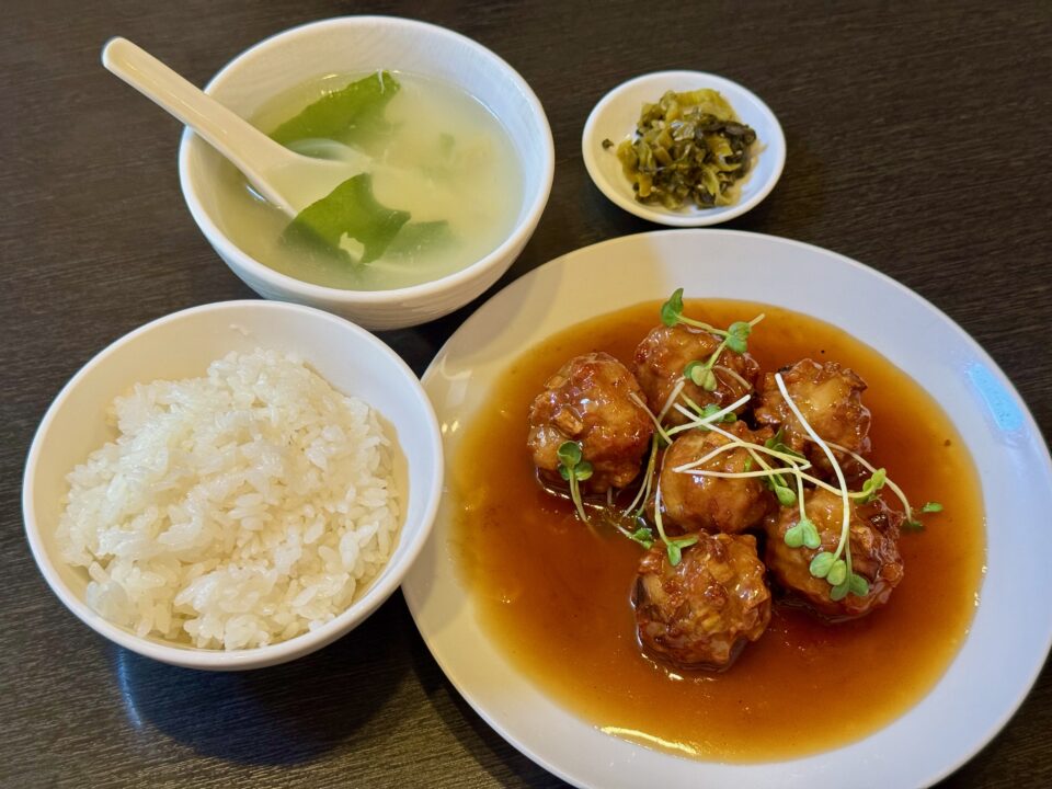 「上海園」ごぼう酢豚
