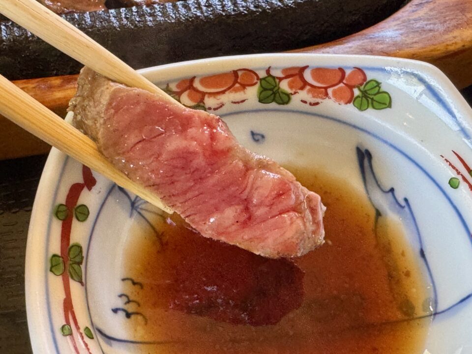 「あか牛料理専門店 やま康」あか牛サーロインステーキ