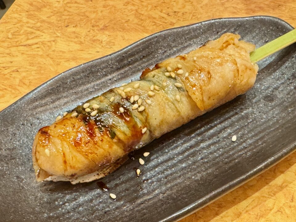 「銀だこハイボール酒場 大分中央町店」肉巻きおにぎり棒